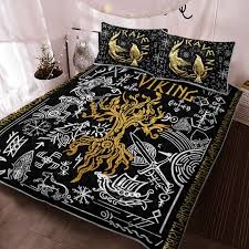 Life Yggdrasil Viking Quilt Bedding Set