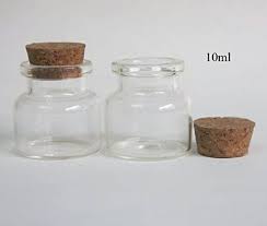 Small Glass Bottle Jars With Cork Lid