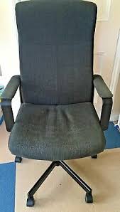Condition is used, some wear and tear to the back of the chair (please see the pictures). Ikea Malkolm Black Fabric Office Chair 0 01 Picclick Uk