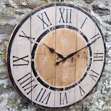 medium reclaimed wood wall clock 95cm