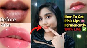 how to get pink lips naturally in