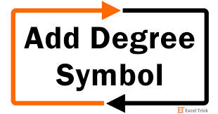 insert degree symbol c in excel