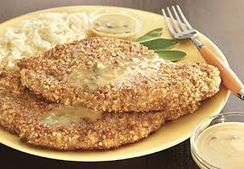 Arrange greens on 4 plates. Pretzel And Pecan Chicken Shcnitzel With Honey Mustard Sauce Schnitzel Recipes Aldi Recipes Chicken Schnitzel