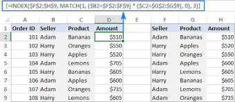 excel merge tables by matching column