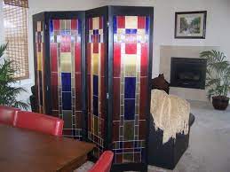 Stained Glass Room Divider 4 Panel