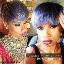 A shaved head is one look we always say we'd like to try, but probably never will. Jennifer Hudson S Pixie Haircut In Layers Of Lavender Grey And Lilac