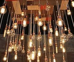 Vintage Light Bulbs Chandelier