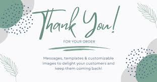 37 thank you for your order messages