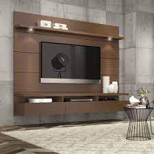 Brown 6 8 Feet Wooden Wall Tv Unit At