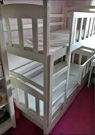 shorty bunk bed with mattresses and