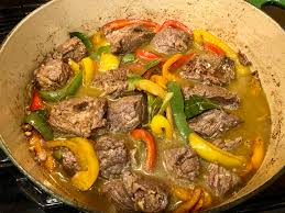 beef stew with peppers garlic bay