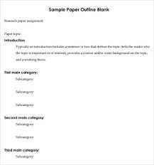    blank outline template for research paper   Outline Templates Research Paper Template Download How To