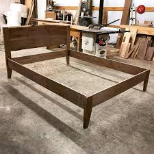 Mid Century Modern Walnut Bed With A