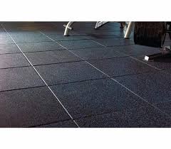 black 500 x 500 mm rubber floor tile
