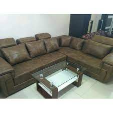plain u shape designer leather sofa set