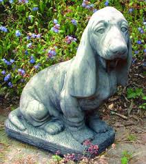 Basset Dog Stone Garden Ornament