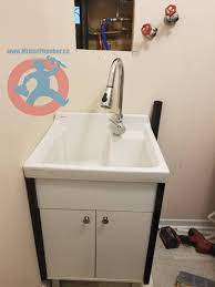 laundry sink plumbing relocation and