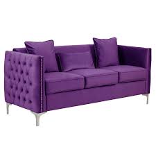bayberry purple velvet sofa loveseat