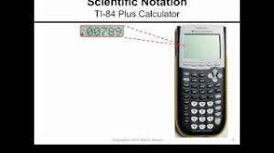 scientific notation and the ti 84 plus