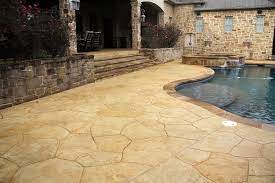 pool deck with concrete resurfacing