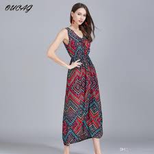 Maxi Dress Leisure Printing Design Sexy V Neck Women Cloth Dress Buy Dress Online Dresses Women From Thorzhou 32 07 Dhgate Com