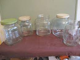 Square Glass Jar Metal Lid Farmhouse