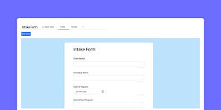 customizable client intake form