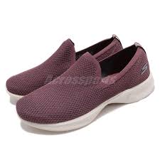 Details About Skechers Go Walk 4 Privilege Mauve Purple Women Casual Slip On Shoes 14939 Mve