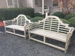 teak lutyens style benches at 1stdibs