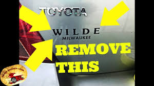 Stickers and decals do not damage paint inherently. How To Remove Dealer Stickers With Or Without Heat Amazing Youtube