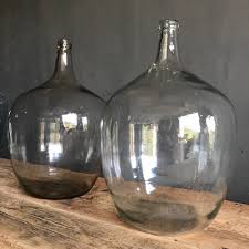 Large Spherical Clear Glass Bottles