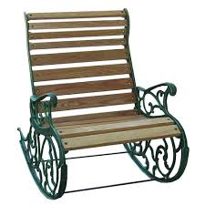 Wood Cast Iron Garden Chair For