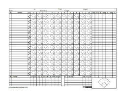 30 Printable Baseball Scoresheet Scorecard Templates