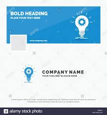 Blue Business Logo Template For Bulb Develop Idea