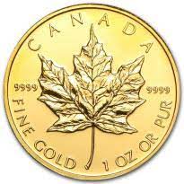 gold coin canadian maple leaf 1990 1