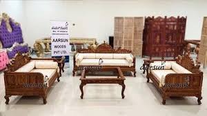 teak wood wooden antique designer sofa