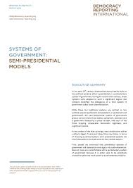 systems of government semi presidential models 