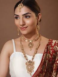 gold plated bridal jewellery set
