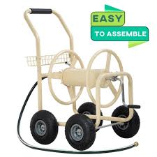Garden Hose Reel Cart With Wheels