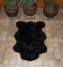 faux black bear rug bear without fur