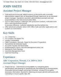 17 Free Assistant Project Manager Resume Samples Sample Resumes