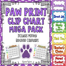 Paws Behavior Chart Worksheets Teaching Resources Tpt