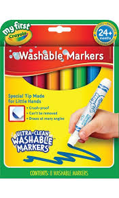 first washable round nib markers 8 pack