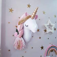 Unicorn Head Wall Mount For Girl S Room