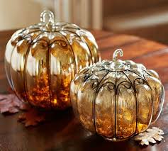 Mercury Glass Wire Pumpkins Pottery