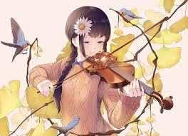 Connect with other artists, create your own gallery and share with your friends and family. Wallpaper Anime Girls Flower In Hair Original Characters Violin Birds 1500x1083 Richs 1574127 Hd Wallpapers Wallhere