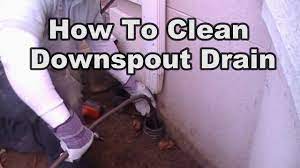 For clogged floor drains, such as those in basements and showers, a garden hose can be effective in unclogging drains, especially if the clog is not close to the opening. How To Clean A Downspout Drain Line Youtube