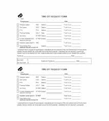 Paid Time Off Form Template Time Off Request Form Template