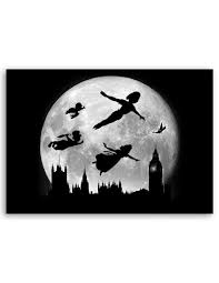 Tableau Peter Pan Silhouettes Sur Fond