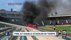 Fire Reported At Los Angeles Angels Tempe Diablo Stadium